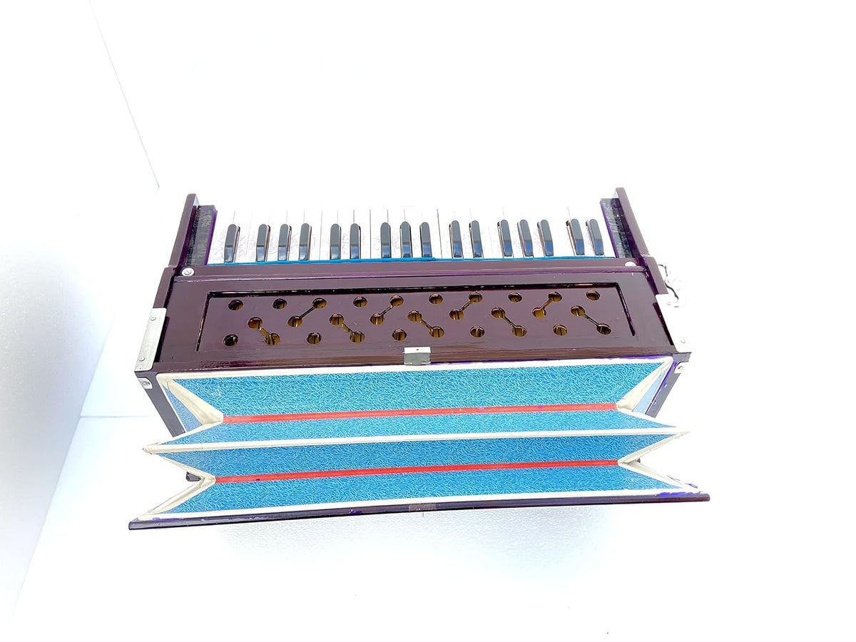 Musical Instruments Harmonium With Cover & Free Carry Bag For Beginners & Professionals - 7 Stopper, 3 1/4 Octave, Two Reeds (Base- Male), 39 Keys, Instant Response Keyboard