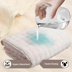 Enrich Homes Microfiber Bath Towels 450 Gsm | Large Size Super Soft Towel For Women & Men (White)- 1 Pcs