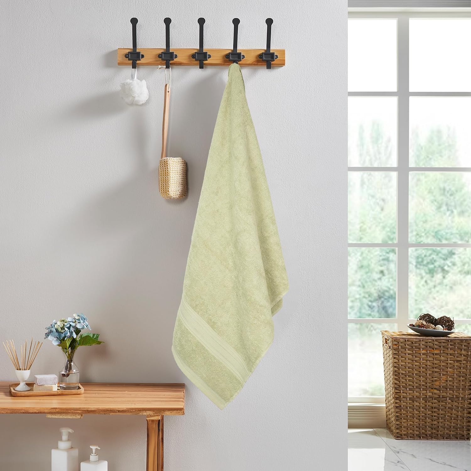 Mytrident Cotton Bath Towel 900 Gsm | For Men & Women Classic Towel 100% Cotton Bath Towel (Nature Green)