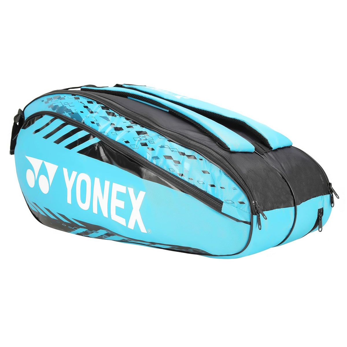 Yonex Badminton Racquet Bag 2326, Colour - Sea Blue White, Closure Type - Zipper, Material - Polyurethane