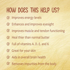 100% Pure Desi Bilona Danedar Cow Ghee By Ovlin | Good Source Of Healthy & Nutritious Desi Cow Ghee Perfect For Addition To Daily Meals | (1 Litr) 33.8 Ounce | Box Pack