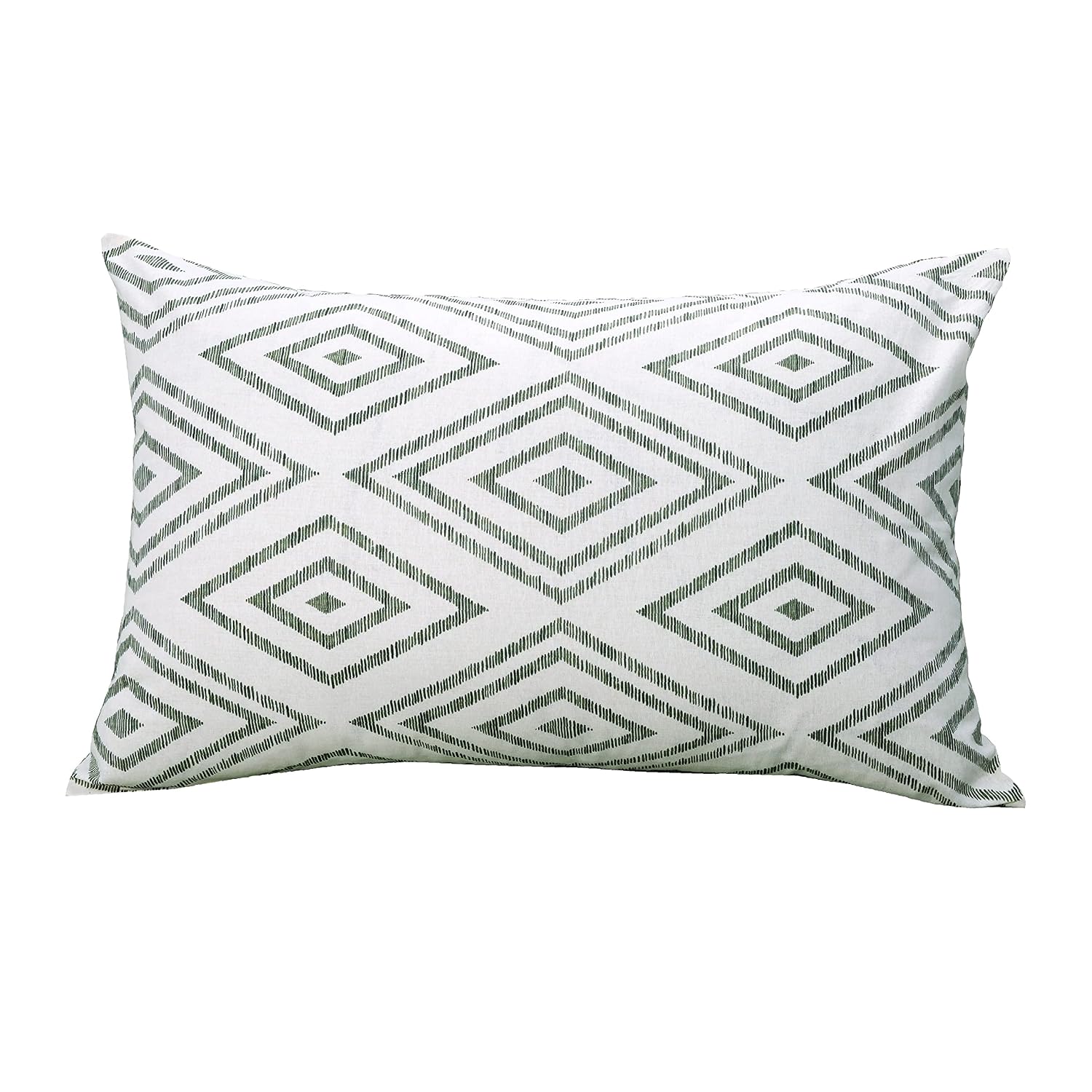144 TC Bedsheet For Single Bed Cotton With Pillow Cover - 55 X 88 Inches, Sage Green & White | Soft & Breathable Premium Printed Design Bedsheet