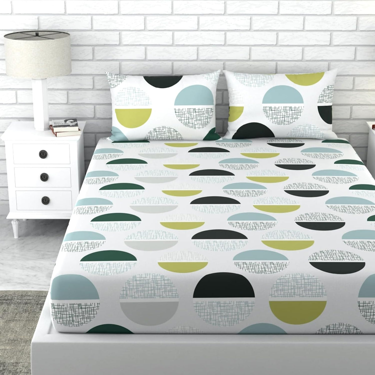 Queen Size Bedsheet With 2 Pillow Covers - 88 X 90 Inches, Multicolor | Soft Wrinkle Free & Breathable Bedsheets - Durable & Long Lasting Bedsheet