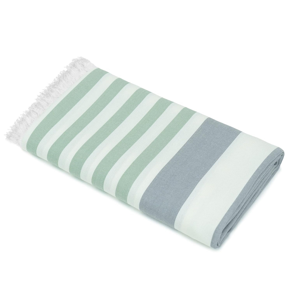 Mush 100% Bamboo Extra Large Bath Towels 290 Gsm | Ultra Soft, Absorbent, Quick Dry, Compact Cabana Styled Bath Towel For Men & Women (Light Green & Grey)