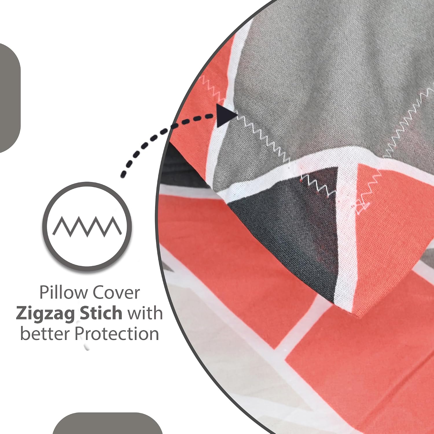 Bedsheet For Single Size Bed With 1 Pillow Cover - 57 X 87 Inches, Red & Grey | Gifts For Wedding Or Anniversary, Surprise, Soft, Breathable, & Comfortable Bedsheet