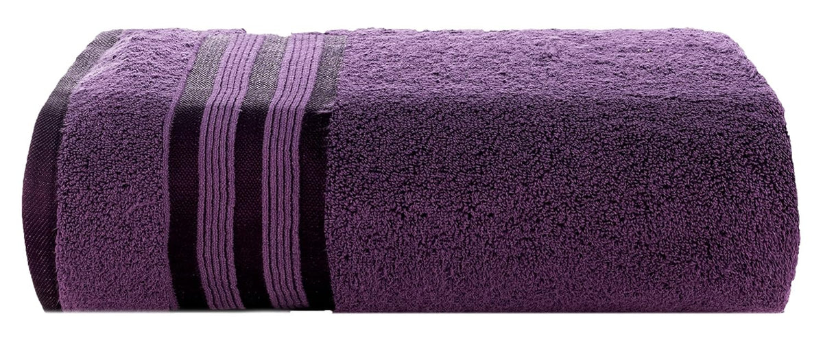 Casa Copenhagen Egyptian Cotton Zero Twist Large Bath Towel 500 Gsm (Dark Purple)
