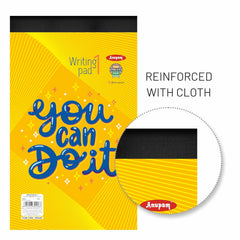 Writing Pad 14x22cm Lined Paper Wide Ruled 100 Sheets Notepads, For School, College, Pack Of 2