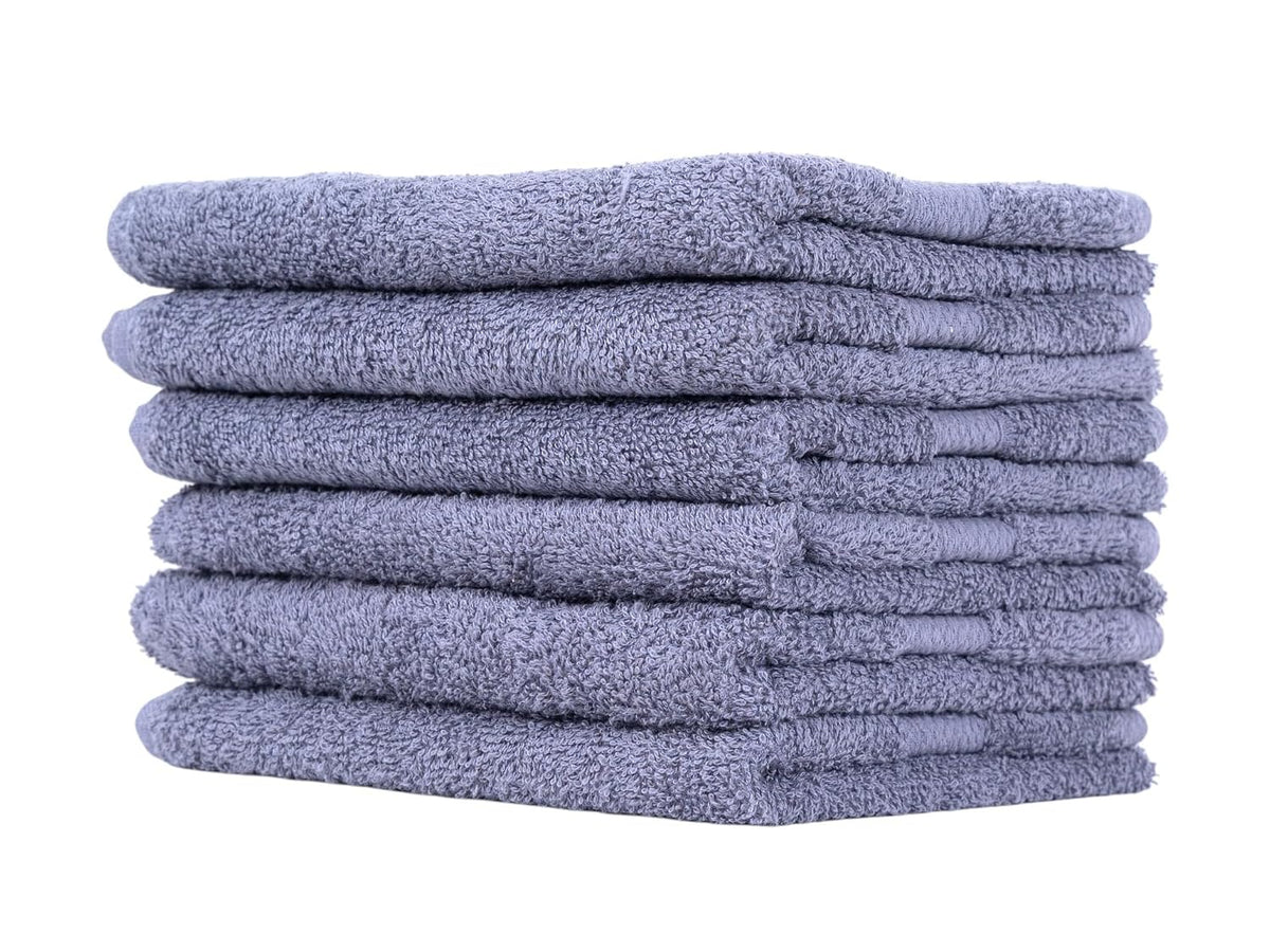 Rushant 100% Combed Cotton Hand Towels 900 Gsm | Ultra Soft, Quick Dry & Super Absorbent For Home, Gym & Travel (Grey) - Set Of 6
