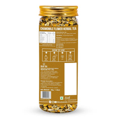 Blue Tea Caffeine Free Chamomile Flower Herbal Tea - 30gm Reusable Pet Jar, 1.05 Ounce, 30+ Cups | Flower Based Caffeine Free, Non-Bitter, Non GMO - Improves Sleep & Relaxation