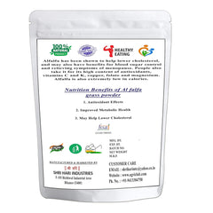 Shri Hari Agri Club Alfalfa Grass Powder All - Natural And Farm - Fresh, No Added Chemicals, Polish & Colors | 200gm 0.4lbs