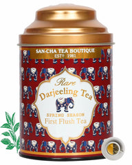 San-Cha First Flush Rare Darjeeling Tea - 100gm, 3.5 Ounce, 50+ Cups | Spring Season Harvest Darjeeling Tea - Medium Caffeine Loose Tea Leaf