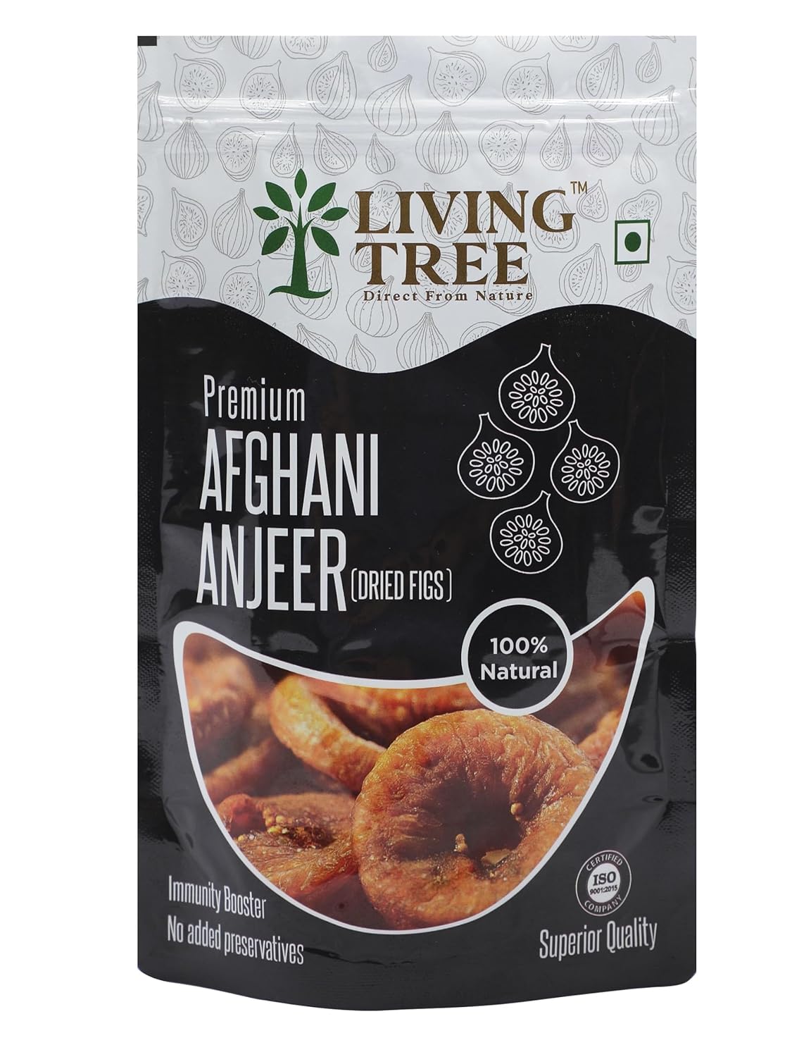 100% Natural Premium Afghani Anjeer (Dried Figs) By Living Tree 200gm,| Weight Loss Healthy Bones Improves | Immunity Boost | 7.0 Ounce