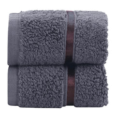 Spread Spain 100% Cotton Face Towel 600 Gsm | Roman Face Towel Super Absorbent Soft & Quick Dry Towels (Charcoal Grey) -Set Of 2