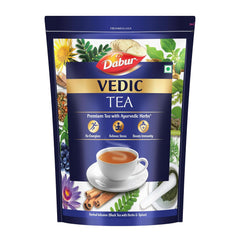 Dabur Vedic Tea Black Tea With 30+ Ayurvedic Herbs 500gm, 17.6 Ounce + 950gm, 33.5 Ounce | Herbal Infusion With Herbs & Spices - Re-Energizes, Relieves Stress & Boosts Immunity