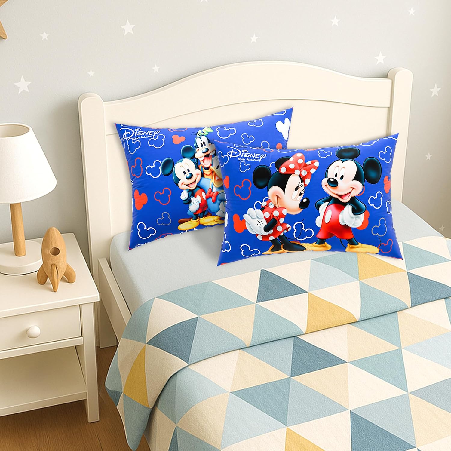 Microfiber Pillows For Bed, Soft Pillow For Sleeping, Disney Print - Blue - 16 X 24 Inch | Washable & Neck Support Pillows | For Sleeping Bedroom & Living Room, Suitable For All Sleepers