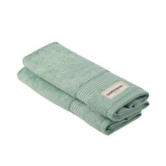 Bathriene Bamboo Hand Towels 400 Gsm | Ultra Soft, Absorbent & Quick Dry Towel (Garden Green)- Set Of 2