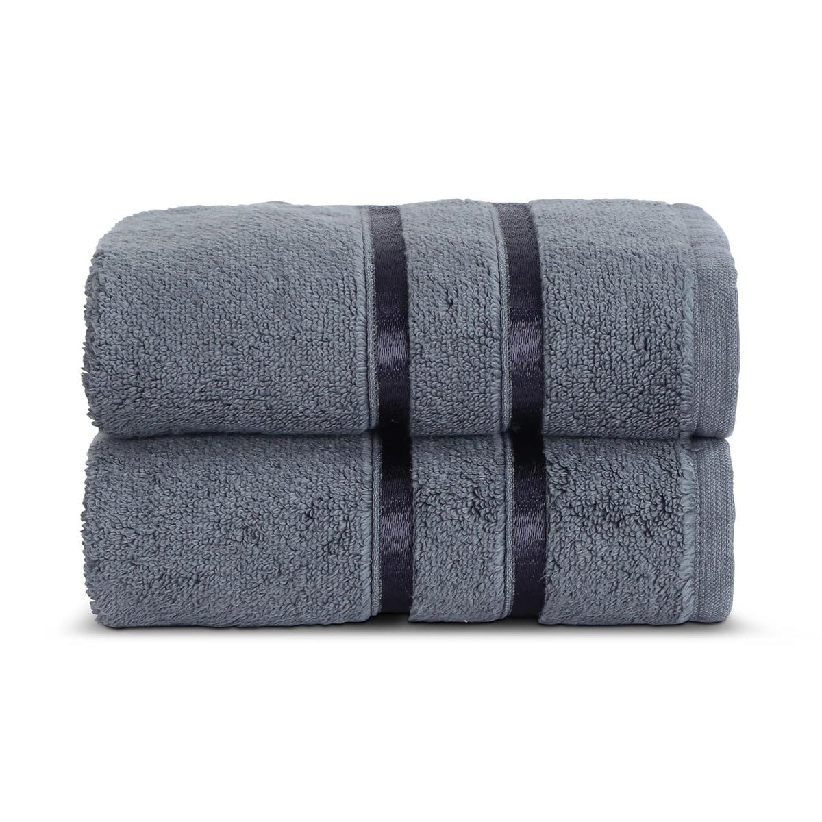 Spread Spain 100% Cotton Hand Towel 600 Gsm | Soft, Fluffy, Super Absorbent & Quick Dry Towels For Pool, Spa & Gym (Charcoal Grey New) -Set Of 2
