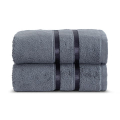 Spread Spain 100% Cotton Hand Towel 600 Gsm | Soft, Fluffy, Super Absorbent & Quick Dry Towels For Pool, Spa & Gym (Charcoal Grey New) -Set Of 2