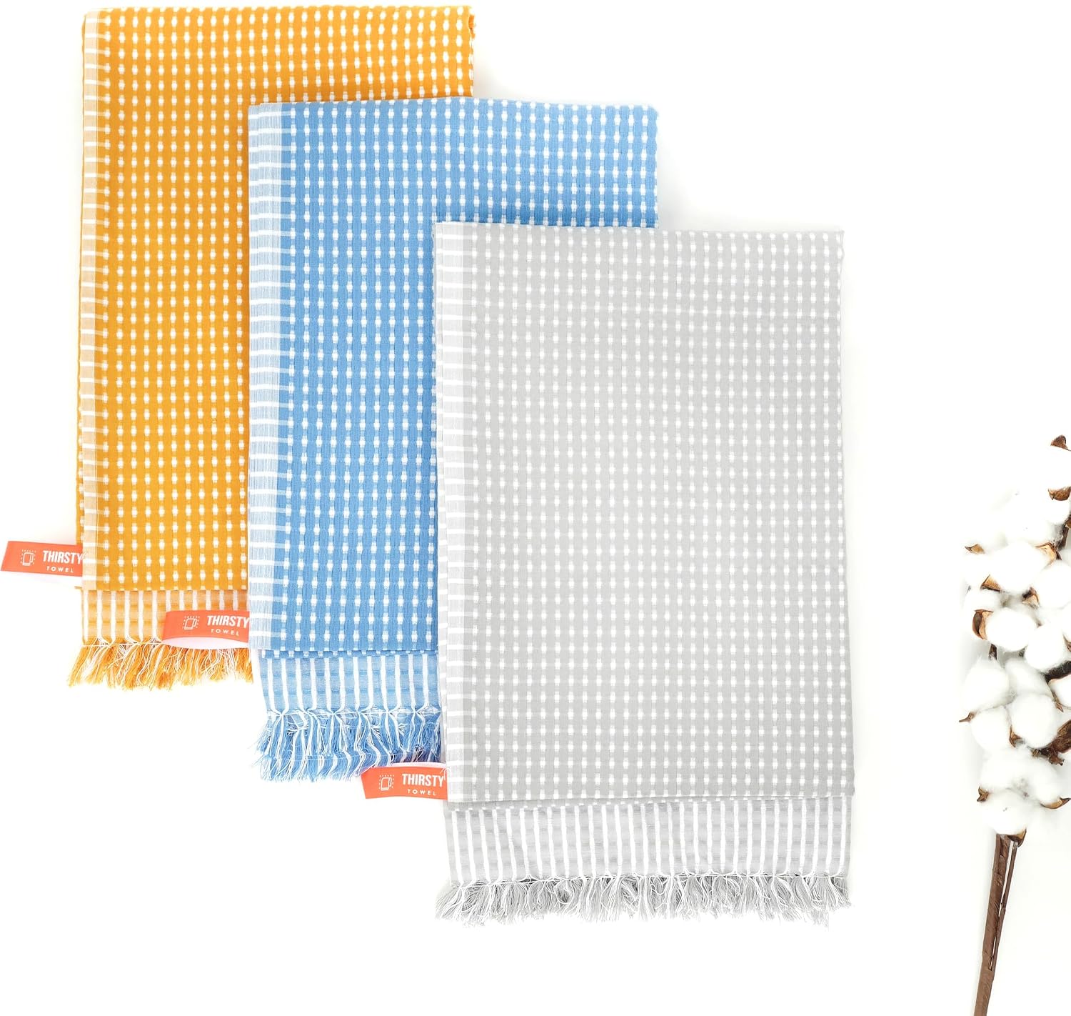 Thirsty Towel Cotton Honey Comb Bath Towel 570 Gsm | Quick Dry Lightweight High Absorbent Travel-Friendly Pack Of 3 (Assorted)