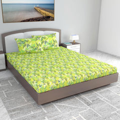King Size Double Bedsheet With 2 Pillow Covers - 108 X 108 Inches, Light Green | Ideal For Gifting Diwali, Dussehra - Soft & Smoothing Touch Bedsheet
