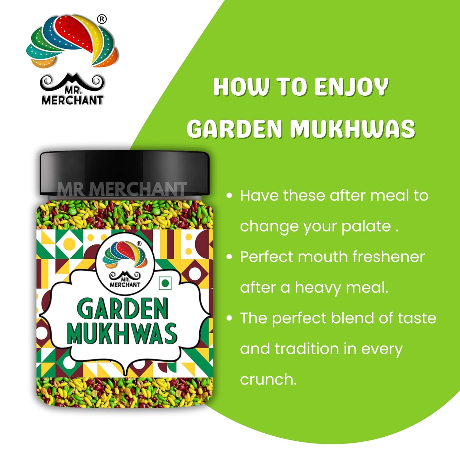 Mr. Merchant Garden Mix Mukhwas 300gm, (Jar Pack)