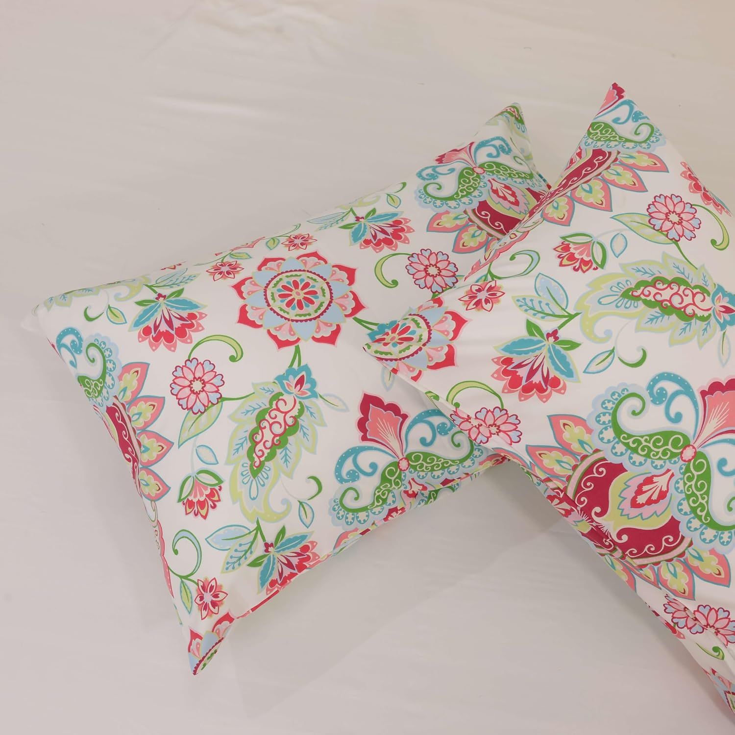 Single Bedsheet With 2 Pillow Covers - 68 X 90 Inch, Multicolor | Soft & Breathable Long-Lasting Comfortable Fabric Bedsheet