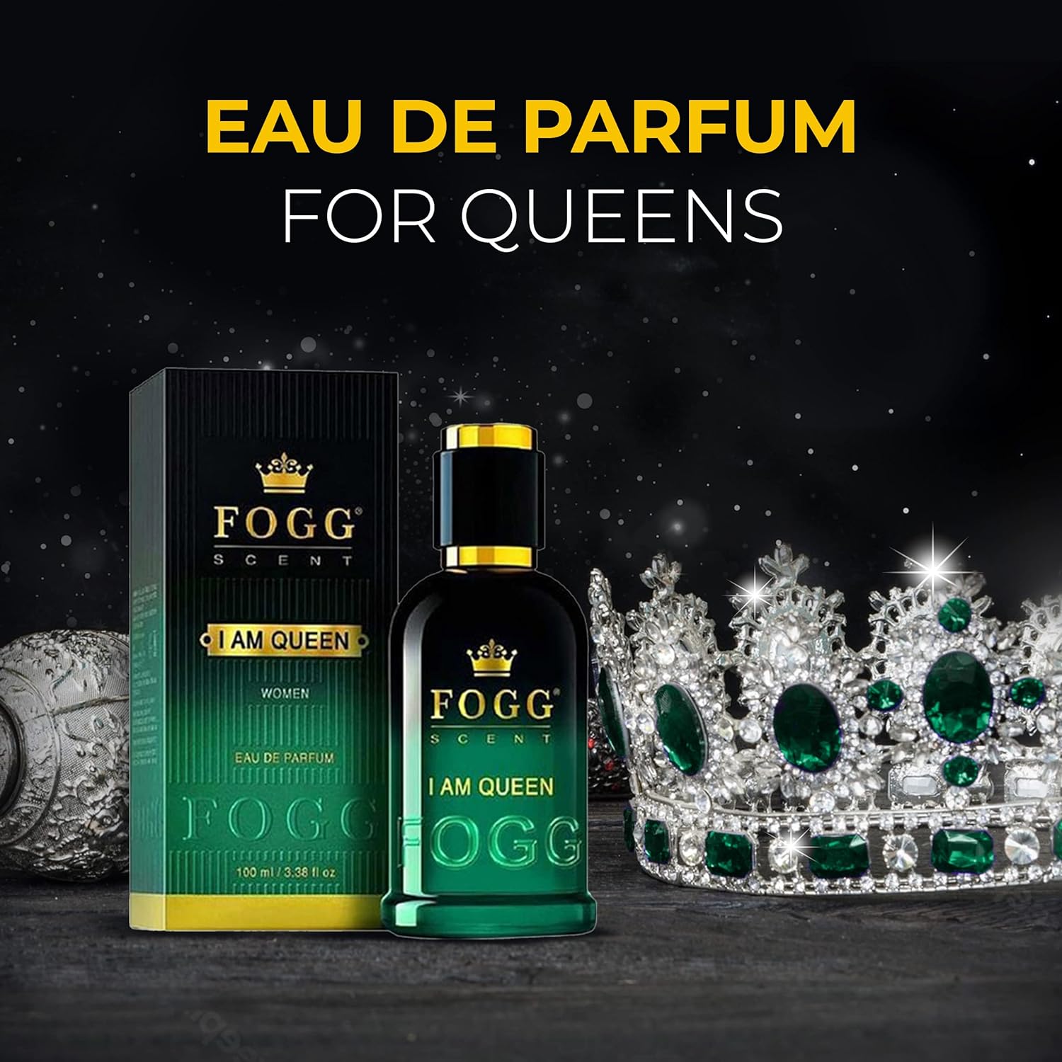 Fogg Scent I Am Queen Eau De Parfum For Women 100ml 3.4 Fl.oz. Each Pack Of 2 | Long-lasting, Fresh & Powerful Fragrance