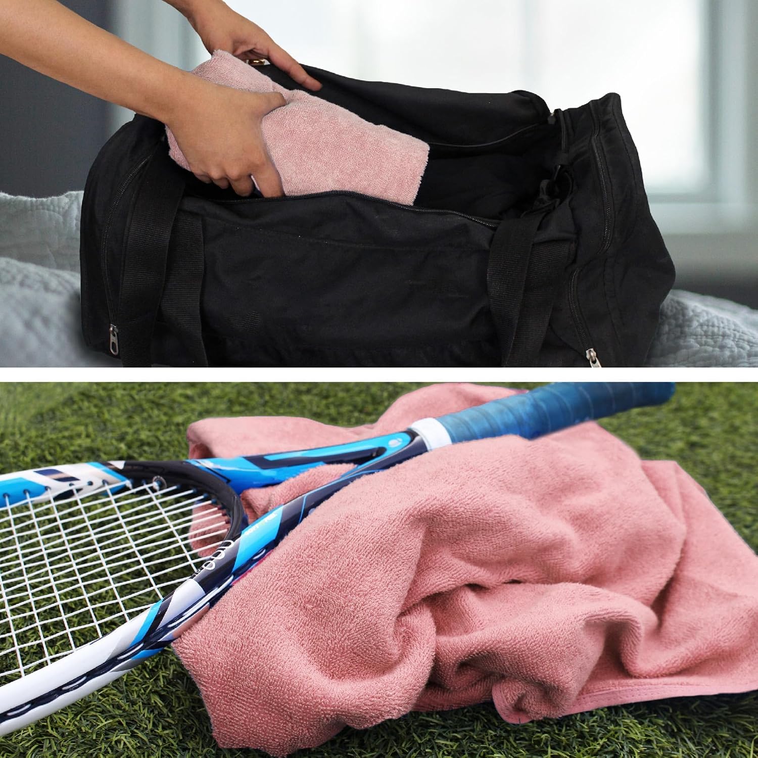 Heelium Bamboo Bath Towel 4x Softer & Quick Drying 400 Gsm (Peach)