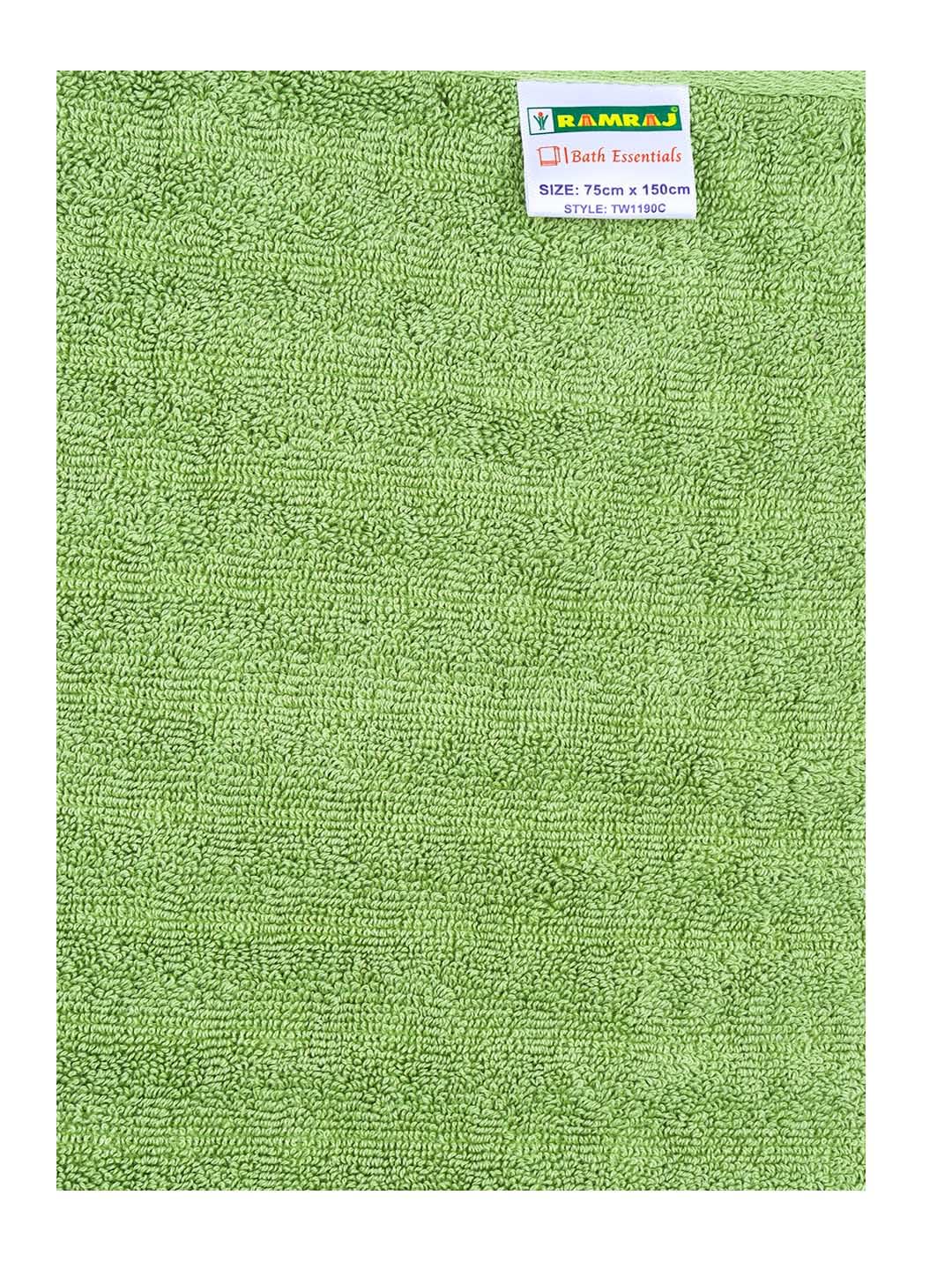 Ramraj Cotton Soft & Absorbent Terry Bath Towel 450 Gsm (Fern Green)