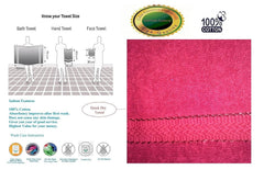 Cotton Colors Large Size Hand Towel 1200 Gsm (Pack Of 6) - Maroon