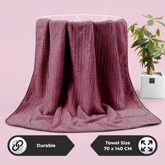 Story@Home Bath Towels Large Size 670 Gsm | Microfiber Bath Towel For Men, Women & Kids -Set Of 2 (Pink)