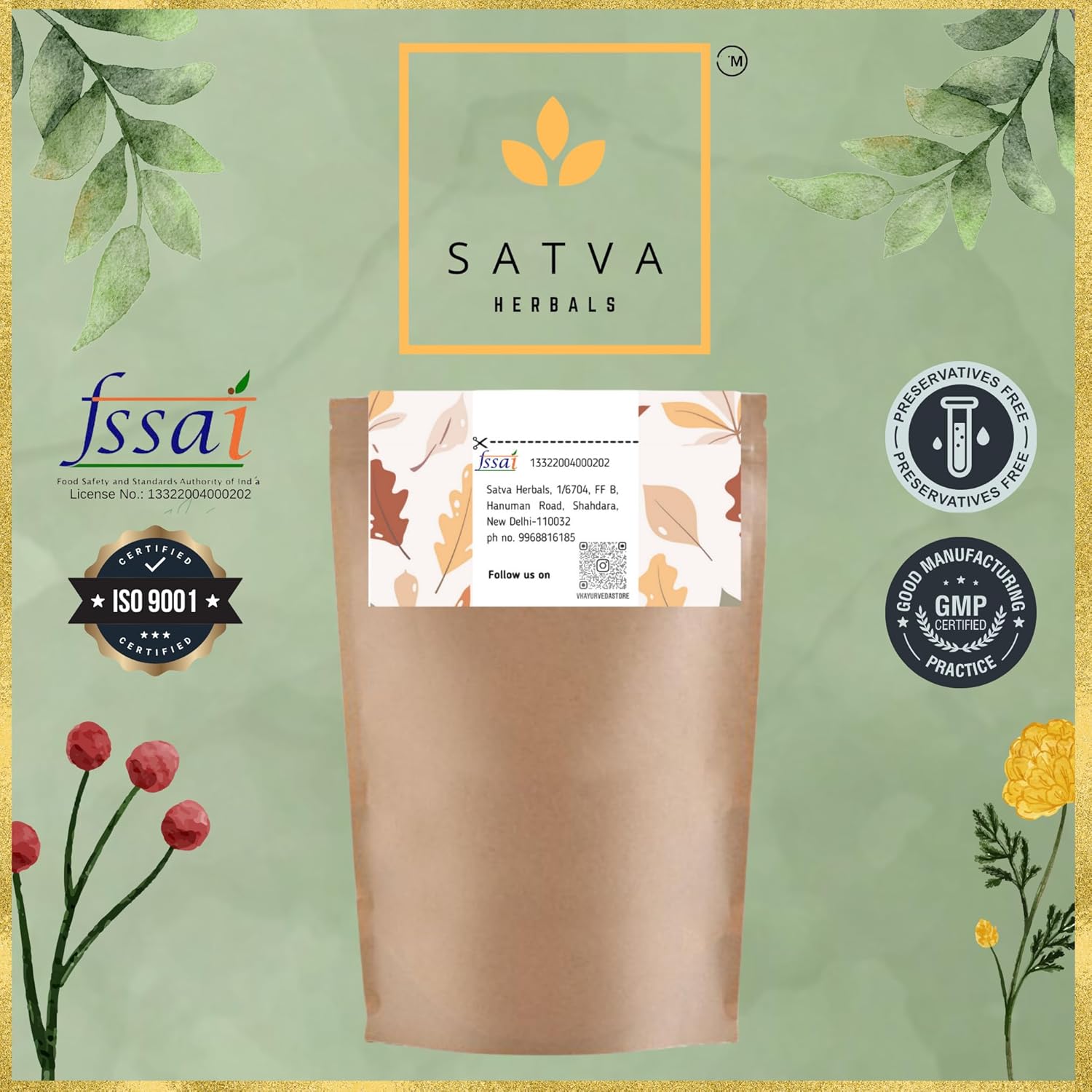 Satva Herbals Arjun Ki Chaal Raw, Organic Arjuna Tree Bark, For Cardiovascular Health & Cholesterol Control | 100gm 0.2lbs