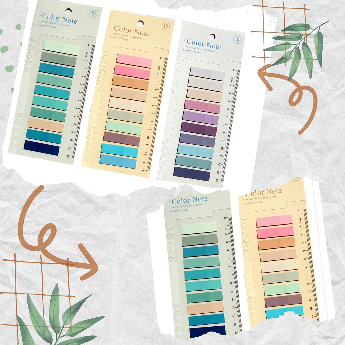 Sticky Tabs, Morandi Bookmark Index Flags Sticky Notes, Waterproof Writable Sheets - 1000 Pcs