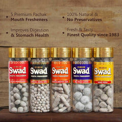 Panjon Swad Digestive Mouth Freshener | Anardana, Jeera Goli, Khatta Meetha Aam Papad, Ram Laddoo & Hing Peda 500gm, (100gm *5)