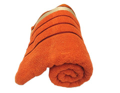 Pyaro Large Size Cotton Bath Towel 450 Gsm | Ultra Absorbent, Quick Drying & Super Soft Bathing Towel (Orange)