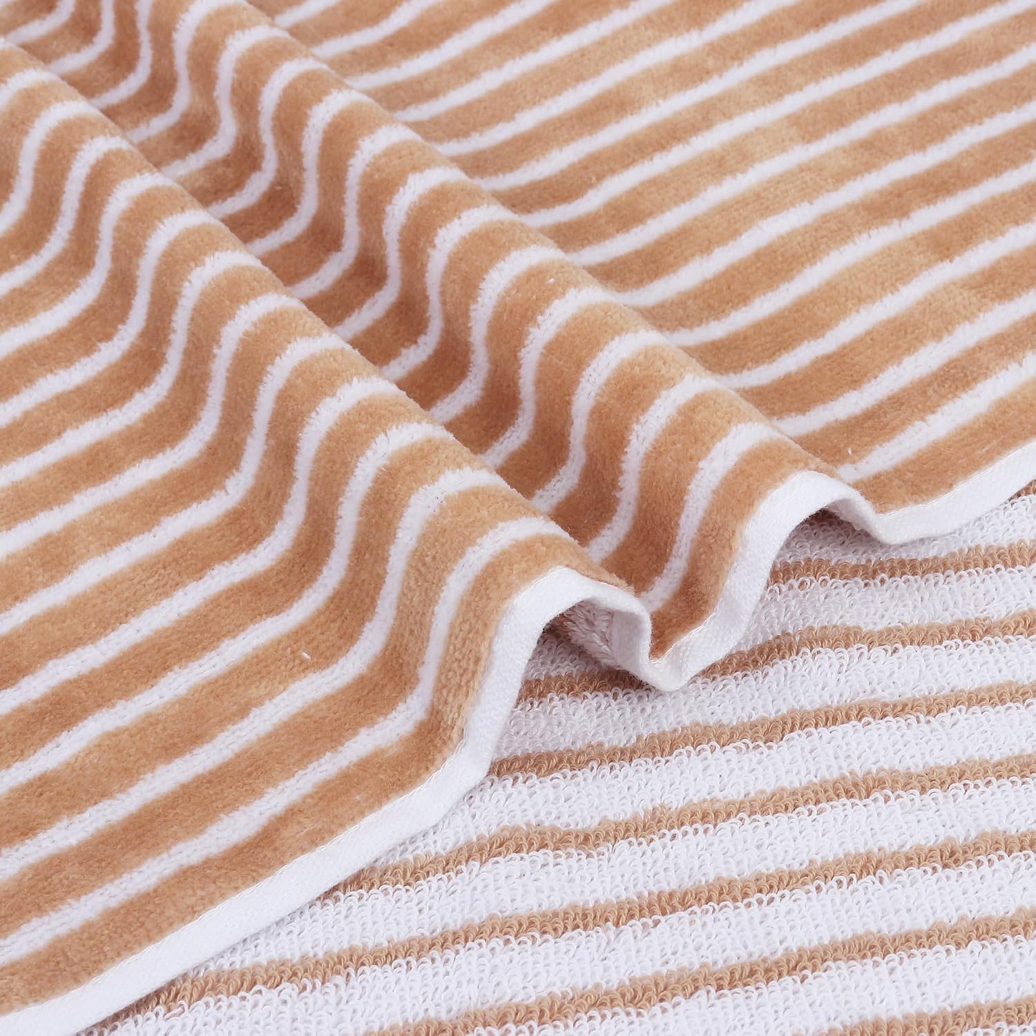 Brodloom Cotton 1 Bath Towel + 2 Hand Towels 950 Gsm | Ultra Soft, Quick Dry & Premium Gift Set Towel (Beige)