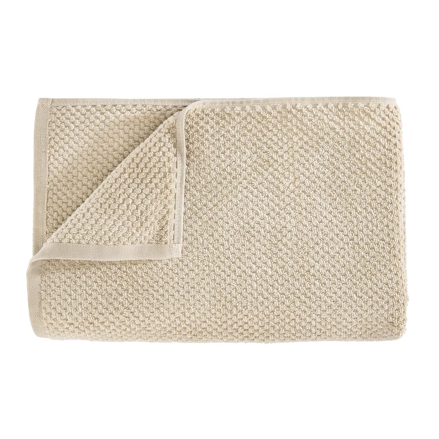Spaces 100% Cotton Bath Towel 500 Gsm | Quick Dry Nano Spun Special Texture Bath Towels (Light Brown)