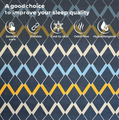 Microfiber Single Bedsheet Set With 1 Pillow Covers (60 X 90 Inches) Dark Blue | Durable & Long-Lasting | 144 Thread Count | Wrinkle Free