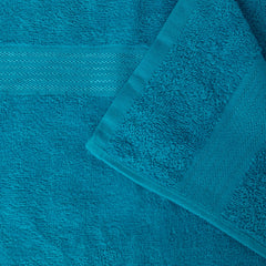Kopa Quick Dry 100% Cotton Soft Terry Hand Towel 380 Gsm | Quick Dry 100% Cotton Super Absorbent, Lightweight (D'Ross) Hand Towel (Turq)- Pack Of 2