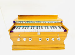 Musical Instrument Harmonium With Cover & Free Carry Bag For Beginners & Professionals - 39 Keys, 7 Stopper, Double Bellow, 3 1/4 Octave, Two Reeds (Bass- Male)