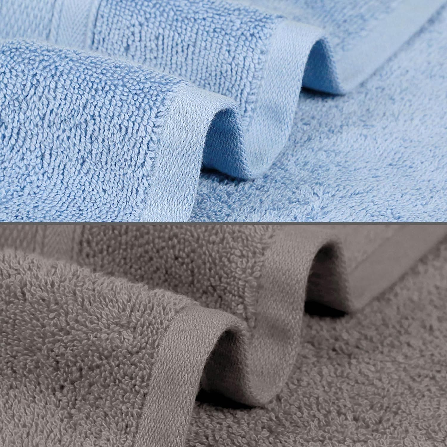 Mytrident Soft Comfort Air Rich 100% Cotton Bath Towel 1000 Gsm | Highly Absorbent Towels For Men & Women Bath Towel (Charcoal & Allure) - 2 Pcs