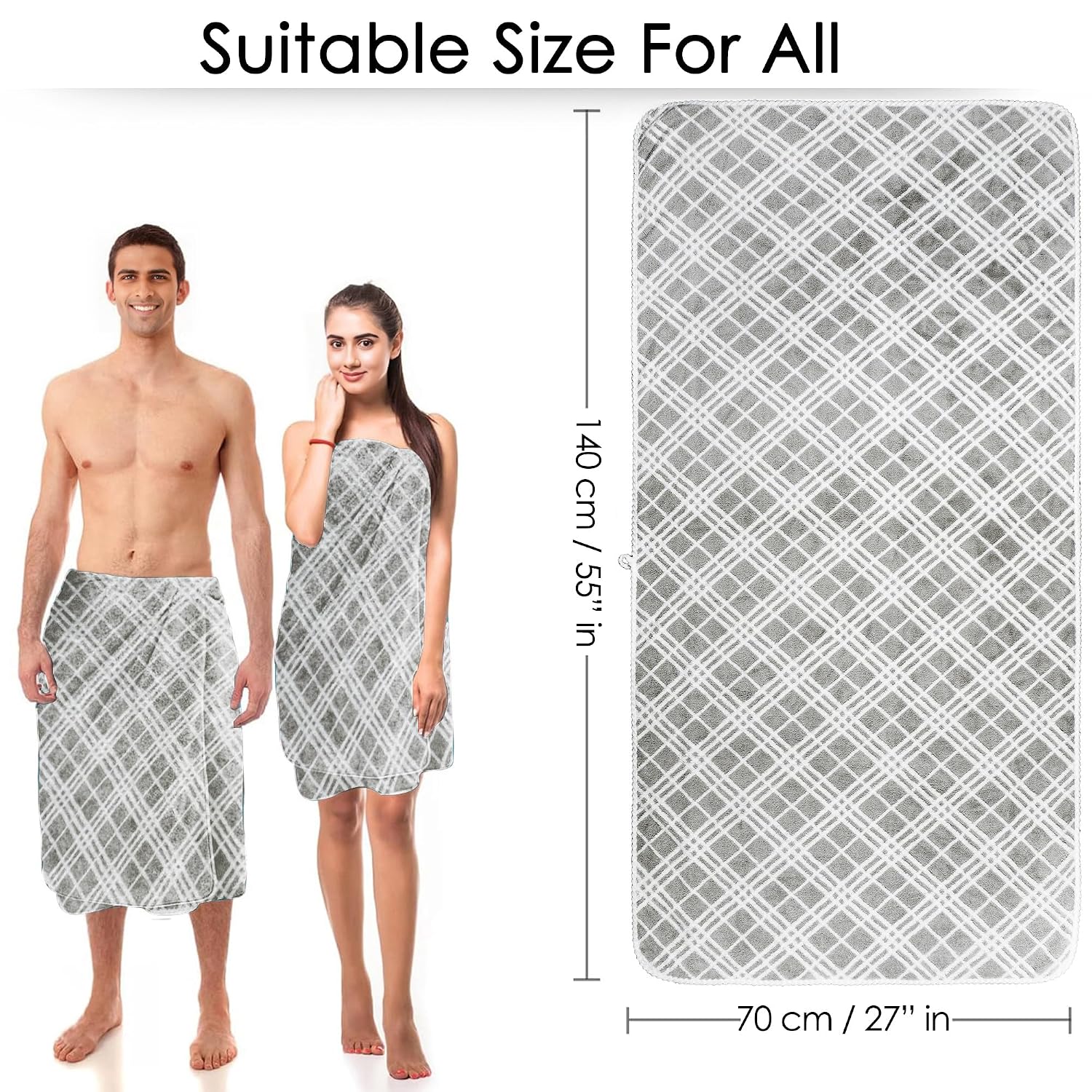 Story@Home Bath Towel 500 Gsm Large Size | Microfiber Towels For Men, Women & Kids | Perfect For Everyday Use (Maze Grey)