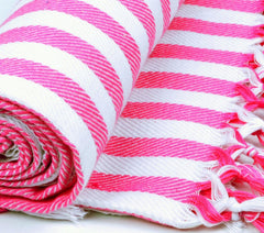 Sathiyas Supreme Turkish Cotton Bath Towel 600 Gsm -Set Of 2 (Lavender & Pink)