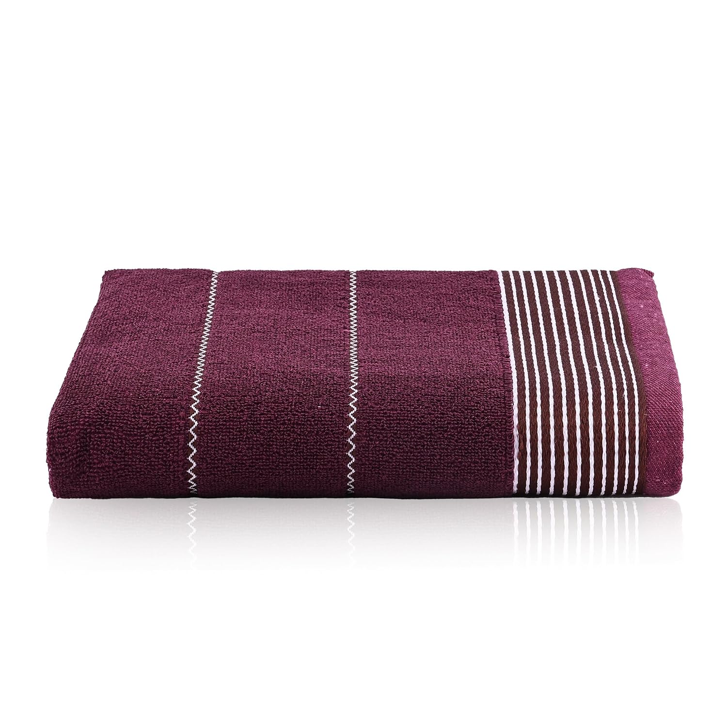 Kuber Industries Soft Cotton Bathing Towel 2700 Gsm | Resistant Bath Towels (Maroon & Dark Blue) - Pack Of 6