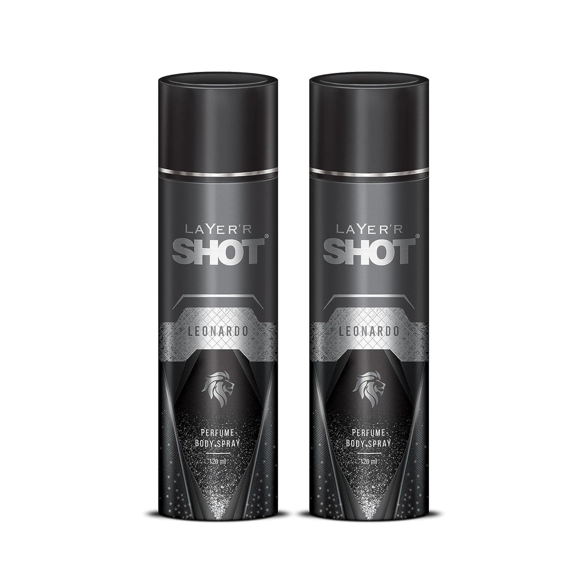 Layer'r Shot Combo Of 2 Leonardo Perfume Body Spray | Each 140ml 4 Fl.oz. | Long Lasting Fresh Fragrance For Men