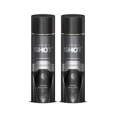 Layer'r Shot Combo Of 2 Leonardo Perfume Body Spray | Each 140ml 4 Fl.oz. | Long Lasting Fresh Fragrance For Men