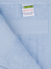 Ramraj Cotton Bamboo Terry Bath, Hand & Face Towel 850 Gsm | Quick Dry & Anti Microbial Combo Towel (Light Blue) - Set Of 3