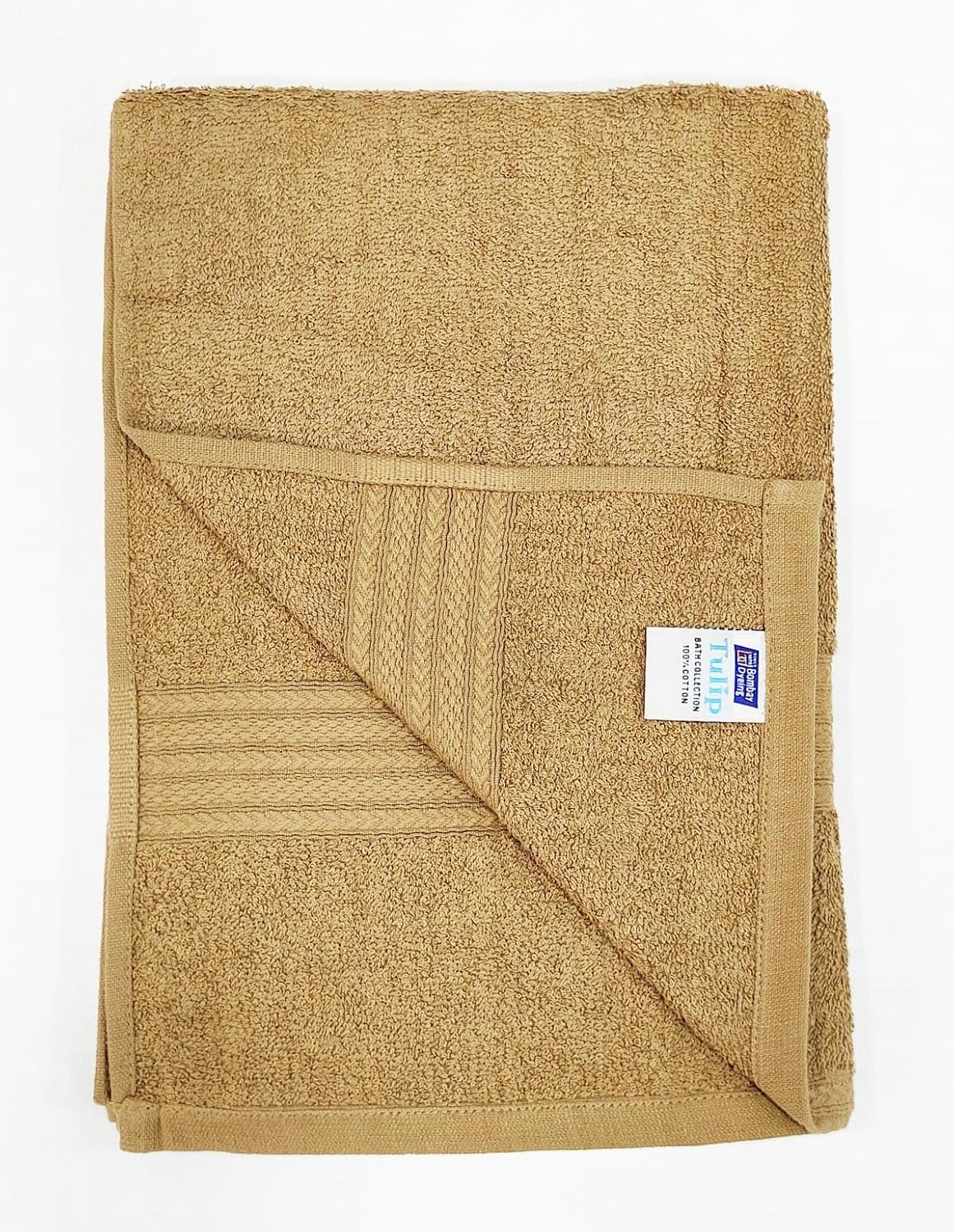 Bombay Dyeing Tulip Premium Cotton Large Size Bath Towel 500 Gsm (Apricot)