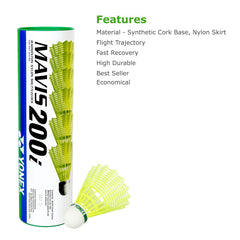 Yonex Mavis 200 I Nylon Shuttle Cock , Yellow | ZR 100 Light Aluminium Badminton Racquet With Full Cover , Grip Size - 4 1/2 inches Black