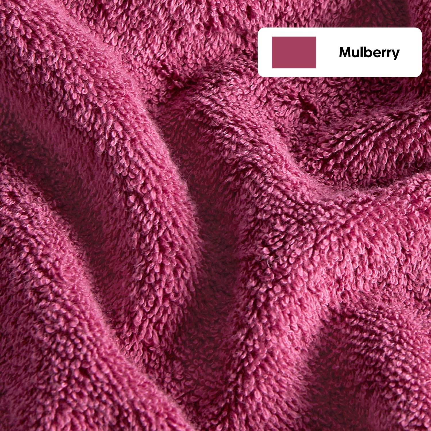 Haus & Kinder Harmony Combed Bath 1800 Gsm | Ultra Soft, Super Absorbent 100% Cotton Towels For Bathroom, Gym, Travel, Sports & Yoga | Cobalt & Mulberry (Pack Of 6)